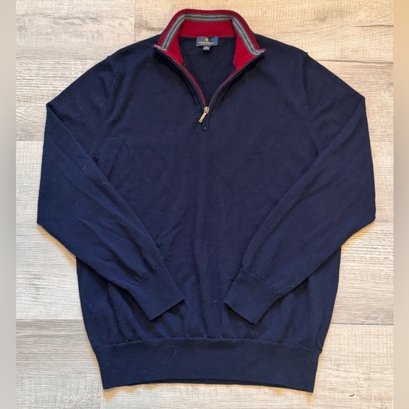 Brooks Brothers - Vintage 100% Extra Fine Wool Zip - Picture 1 of 8